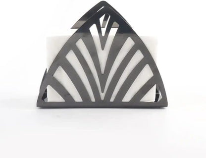 Stainless Steel Triangle Napkin Holder, 13cm x 9cm x 4cm, Hollow-out Design