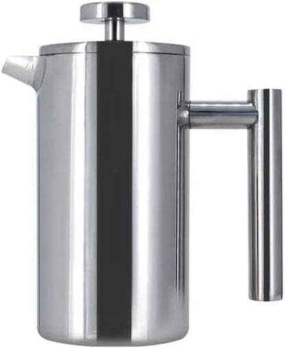 Liying 350ml French Press Coffee Maker, Sturdy Insulated Coffee Press, Stainless Steel Mini Camping Coffee Maker, Small French Press, Elegant Travel Coffee Pot, 1-2 Cup Capacity