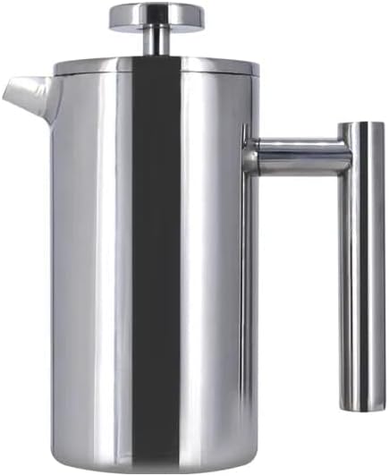 Liying 350ml French Press Coffee Maker, Sturdy Insulated Coffee Press, Stainless Steel Mini Camping Coffee Maker, Small French Press, Elegant Travel Coffee Pot, 1-2 Cup Capacity