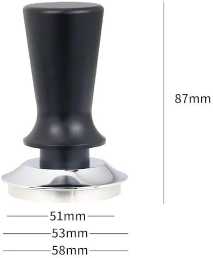 Liying 51mm Espresso Coffee Tamper, Espresso Press Tool with 304 Stainless Steel Tamper Base and Black Handle for Barista Espresso Machines