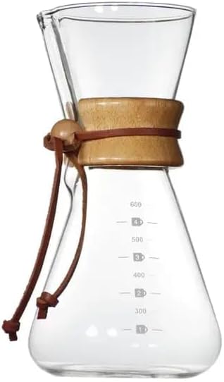 Liying 600ml Pour Over Coffee Maker 8 Cup Classic Series Coffee Dripper Brewer Glass Coffee Carafe High Heat Resistant