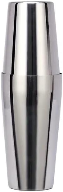 Liying Stainless Steel Boston Cocktail Shaker 750ml, Drink Mixer with Built-in Strainer for Mixing Drinks Margaritas (Silver)