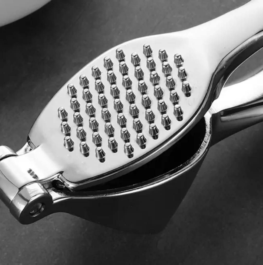 Liying 1Pcs High Effective Garlic Press With Studs Heavy Duty Garlic Mincer Easy to Squeeze and Clean Rust Proof and Dishwasher Safe Ginger Crusher Imperial Silver kitchen