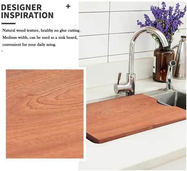 Liying Square Wood Cutting Board One Piece No Glue Non Toxic All Whole Single Wood Butcher Block Thick Hard Wood Heavy Duty Edge Grain 36x24cm kitchen