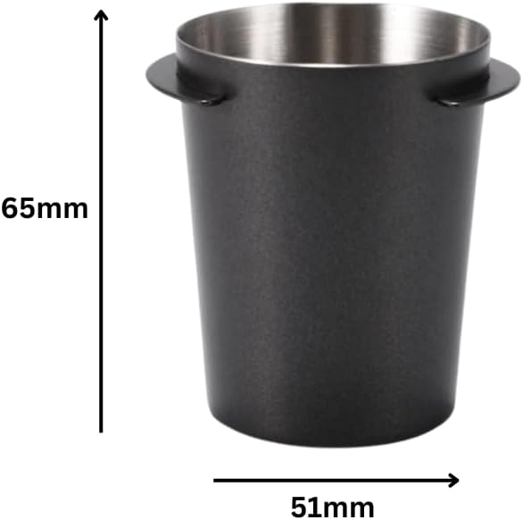 Liying 51mm Stainless Steel Coffee Dosing Cup, Powder Receiving Cup Compatible with All 51mm Portafilter (Small)