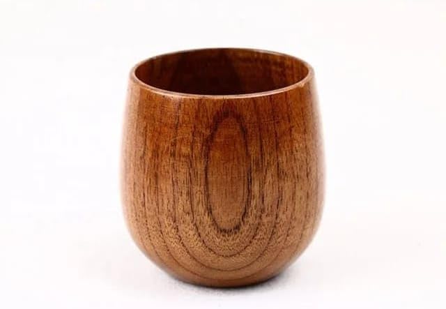 Liying 3Pcs Wooden Tea & Coffee Cup 125ml, Japanese Tea Cup Solid Wood Drinking Cup Teacup Glass for Milk, Hot Drinks