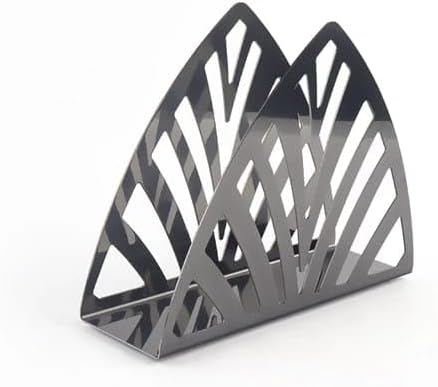 Stainless Steel Triangle Napkin Holder, 13cm x 9cm x 4cm, Hollow-out Design