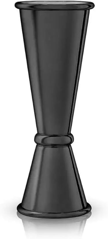 Liying Double Jigger Cocktail Measuring Cup, 304 Stainless Steel, Japanese Style, Black, 2-Piece (short) 30ml