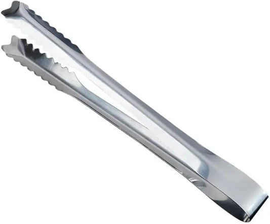 Liying 2Pcs Ice Tongs for Ice Bucket 15cm - Premium 18/8 Stainless Steel Ice Tongs with Teeth for Ice Sugar Cubes Tea Party Coffee Bar Serving