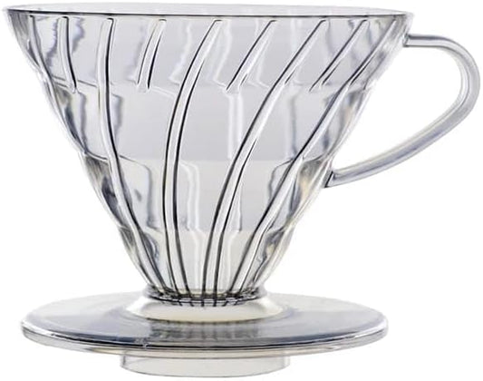 Liying V-01 Acrylic Pour Over Coffee Dripper, 1-2 Cups, Reusable Filter, Slow Brewing Accessories