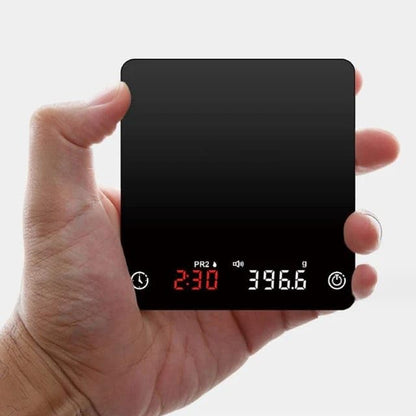 Digital Mini Coffee Scale with Timer, Rechargeable, 2kg/0.1g Precision, Tare Function
