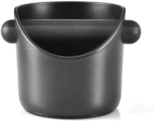 Liying Big Coffee Knock Box Shock-Absorbent Durable Barista Style With Removable Knock Bar and Non-Slip Base (Black)