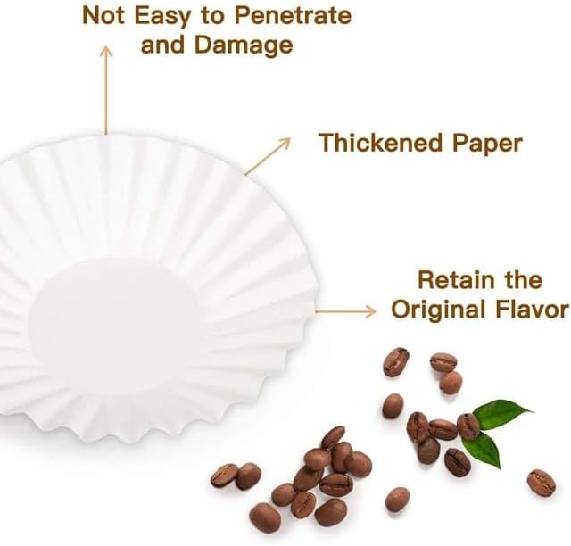 Liying 1-2 Cup Small Coffee Filters, 50 Count, Disposable Basket Paper, Compatible with Kalita Wave Dripper 155 Series, Pour Over and Drip Coffee Maker