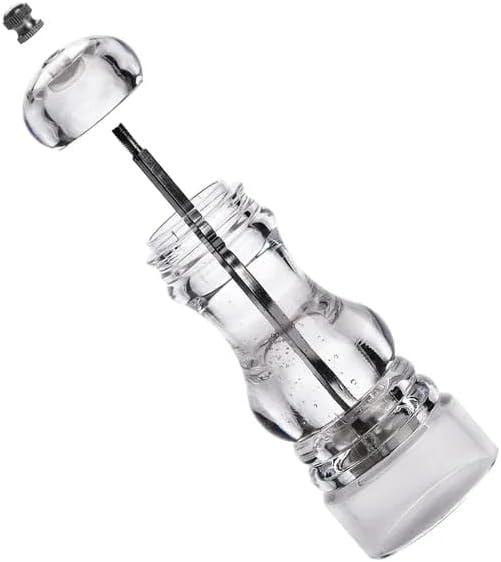Acrylic Salt and Pepper Mills, Manual Pepper Grinder Set, 18cm x 6cm, Set of 2