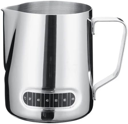 Liying 550ml Milk Frother Stainless Steel Jug with temprature lable Steaming Pitcher for Milk, Coffee, Cappuccino, Latte…