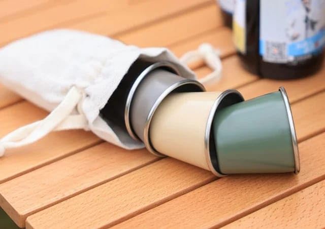 Liying 4Pcs Stainless Steel Shot Cups (250ml), Espresso shot cup, Drinking Tumbler Vessel for Coffee, Cocktail, Beer, Whiskey Water Bar Home Restaurant