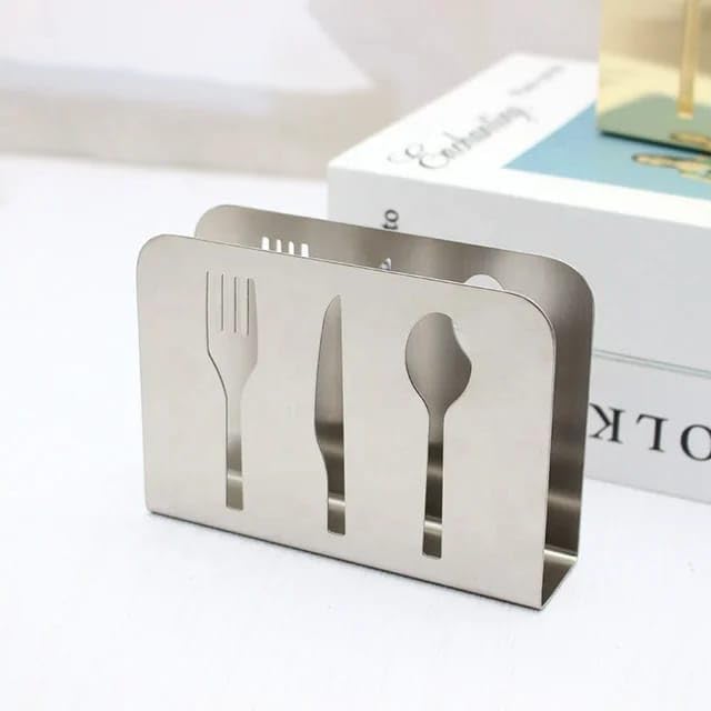 Liying Stainless Steel Napkin Holder Triangle Shape Tissue Stand Hollow-out Tissue Rack for Restaurants, Home, Cafe and Decoration..