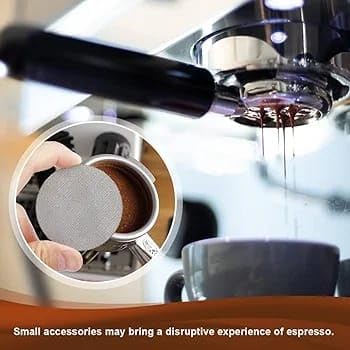 Liying 2Pcs 58mm Espresso Puck Screen - Food-grade 316 Stainless Steel Espresso Filter - 0.8mm Thickness - Reusable Espresso Screen Filter Mesh for Espresso Portafilter
