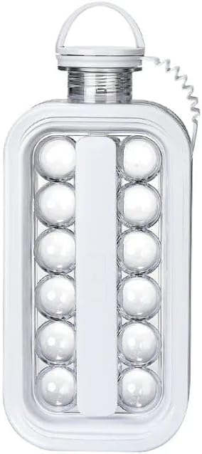 Liying Ice Cube Trays 2 in 1 Portable Ice Ball Maker Kettle With 17 Grids Flat Body Lid Cooling Ice Pop/Cube Molds For Cocktail,Coffee,Juice (Multicolour)