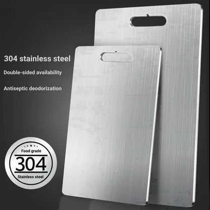 Liying Stainless Steel Cutting Board - Cutting Boards (29 * 20cm) for Kitchen, Dishwasher Safe Double-Sided Stainless Steel Board for Home, Kitchen, Outdoor Camping, Restaurant & Hotel (Small)