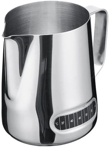 Liying 550ml Milk Frother Stainless Steel Jug with temprature lable Steaming Pitcher for Milk, Coffee, Cappuccino, Latte…