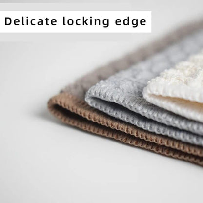 Liying Barista Cleaning Towel with Hook Set Pack of 2pcs, Mirco Fiber Cloth for Cleaning Espresso Coffee Machine Steam Wand and Coffee Bar Counter (30 * 30CM) white and Grey