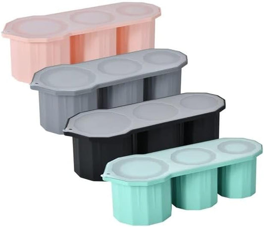 Liying Ice Cube Tray For Stanley Cup 30-40 Oz,Silicone Stanley Ice Mold For Stanley Cup,Cylinder-Shaped Stanley Cup Ice Mold With Lid For Drinks, Coffee (Multicolour)