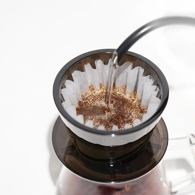 Liying V01 Acrylic Coffee Dripper, 1-2 Cups, Pour Over Coffee Maker, Reusable Coffee Filter Cup, Black