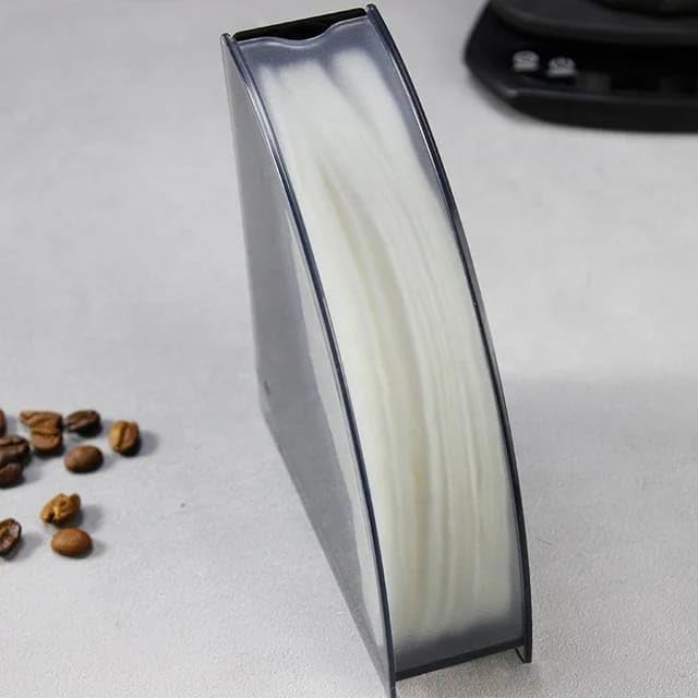 Coffee Filter Holder with Dustproof Cover, 50 Filters Capacity, for V60 and Cone Filters