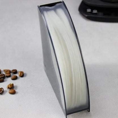 Coffee Filter Holder with Dustproof Cover, 50 Filters Capacity, for V60 and Cone Filters
