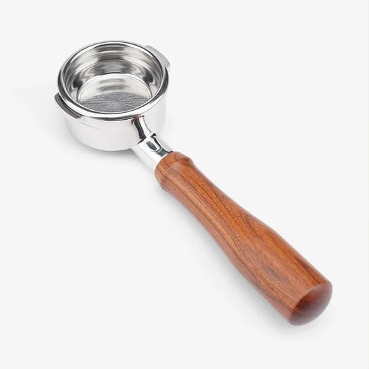 Liying 51mm Wooden Handle Portafilter - Authentic Italian Portafilter with 3 Ears for Barista Series and Coffee Espresso Machine