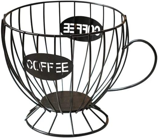 Liying Coffee Capsule Basket for Counter Coffee Table Bar, Metal Espresso Pod Keeper Storage for Home Cafe Hotel, (Black)