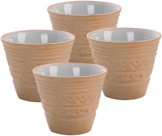 Liying 4Pcs handmade Ceramic Coffee Cup, Espresso Cup 50ml for Turkish, Tea, coffee Eco-Friendly Unique Gift for Home, Weddings