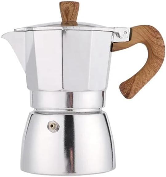 Liying Stovetop Espresso Maker Moka Pot (3cup), Leak-Proof, Perfect for Authentic Cuban & Italian Style Espresso (Silver)