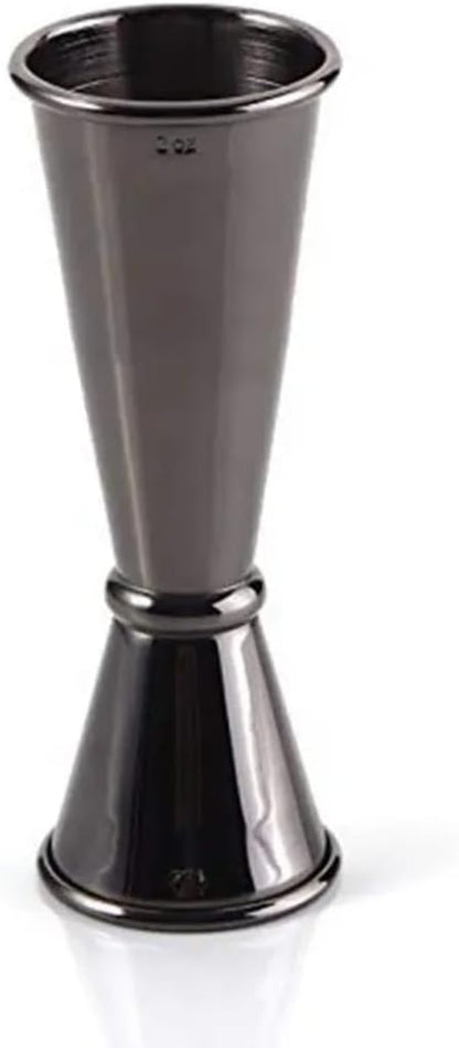 Liying Double Jigger Cocktail Measuring Cup, 304 Stainless Steel, Japanese Style, Black, 2-Piece (short) 30ml