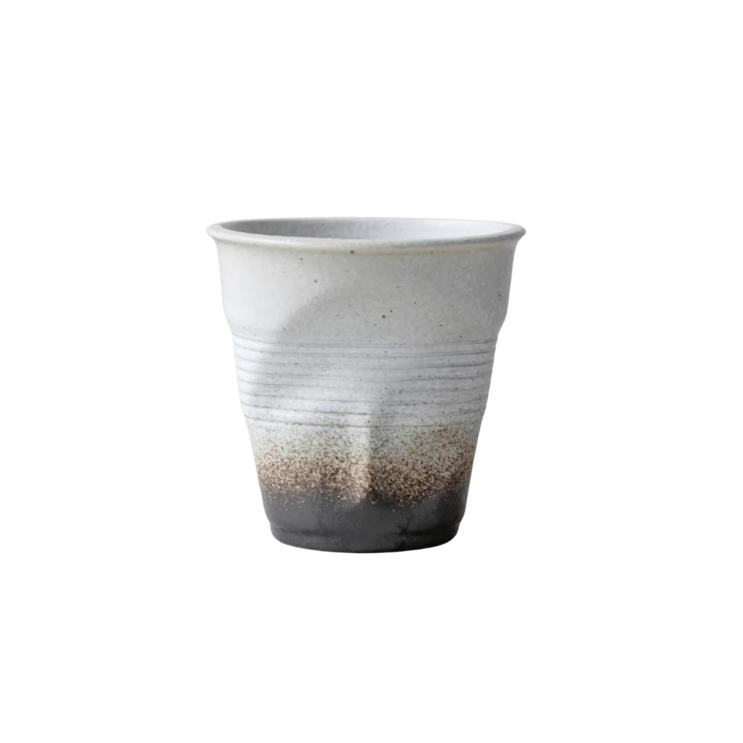 Liying Retro Ceramic Coffee Cup 75ml Handmade Art design cup for coffee Cappuccino Tea White Cups