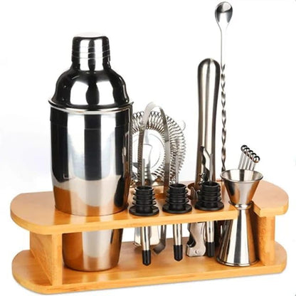 Liying Cocktail Shaker Set,16-PCS Bartender Kit with Stylish Bamboo Stand,25oz/750ml Martini Shaker Set,Stainless Steel Professional Bar Tool Set,Perfect Home Bartending Kit,Great Gift Idea