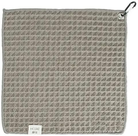 Liying Barista Cleaning Towel with Hook Set Pack of 2pcs, Mirco Fiber Cloth for Cleaning Espresso Coffee Machine Steam Wand and Coffee Bar Counter (30 * 30CM) white and Grey