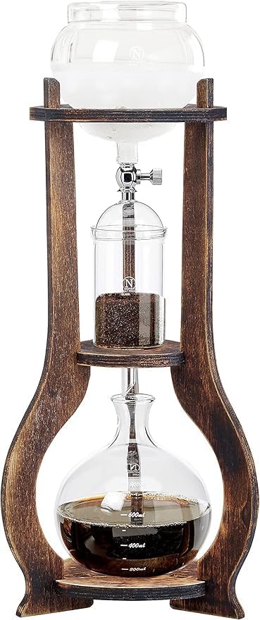 Liying Cold Brew Coffee and Tea Maker, 800ml, Dripper with Adjustable Water Flow, Stainless Steel Filter, Borosilicate Glass