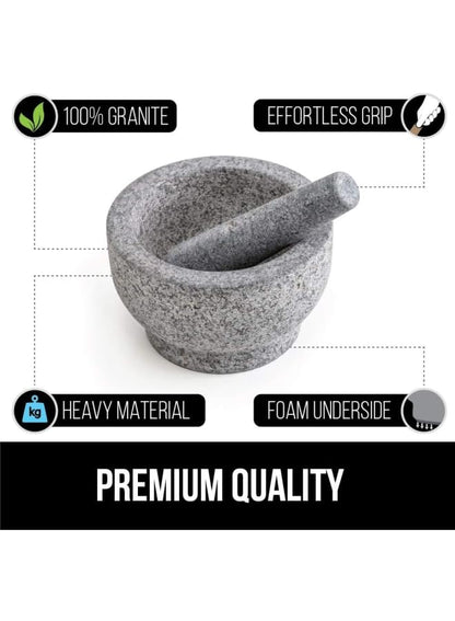 Liying Granite Marble Mortar and Pestle Set of 1, Perfect Size for Pill Crusher,Spice Grinder,Herb Bowl,Pesto Powder