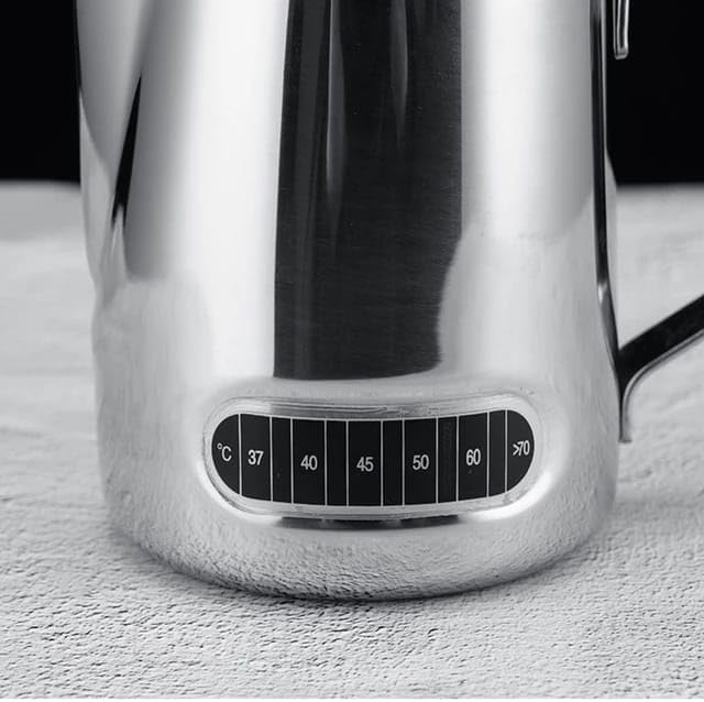 Liying 550ml Milk Frother Stainless Steel Jug with temprature lable Steaming Pitcher for Milk, Coffee, Cappuccino, Latte…