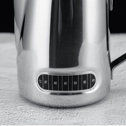 Liying 550ml Milk Frother Stainless Steel Jug with temprature lable Steaming Pitcher for Milk, Coffee, Cappuccino, Latte…