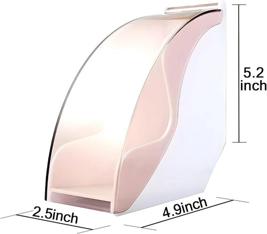 Coffee Filter Holder, 2.5 x 4.9 x 5.2 cm, Dustproof Cover, Stores 100 Filters