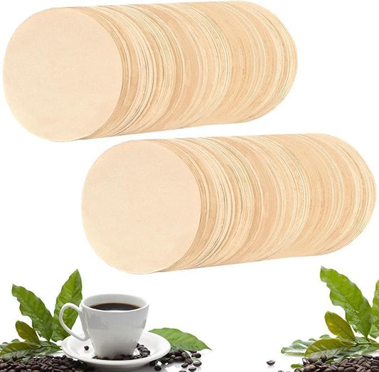 Disposable Coffee Paper Filters, 200 Pieces, Compatible with Espresso Coffee Makers, Heat Resistant Paper Fibre #1 (Brown)