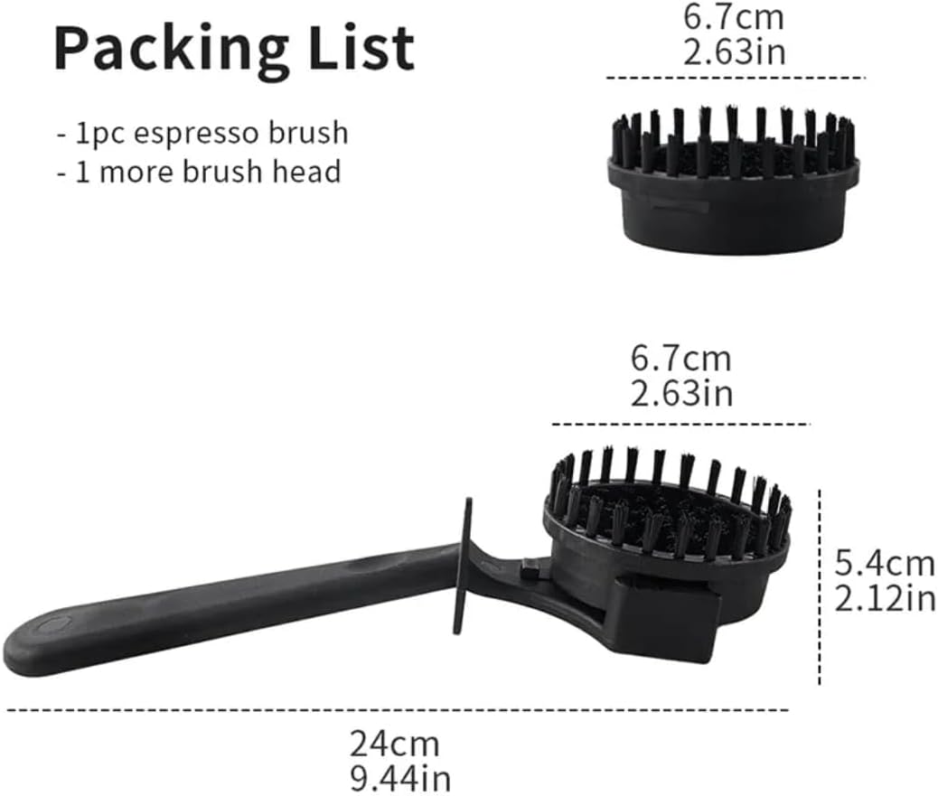 Liying 58mm Espresso Grouphead Coffee Machine Cleaning Brush, Detachable Nylon Bristles Espresso Machine Cleaning Bristle