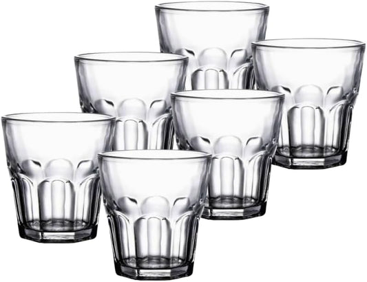 Liying Cortado Cups Set of 6 Clear Glass Cups 100ml for Coffee/Milk Insulated Shot Glasses Regular Espresso Accessories for CoffeeShop, Home, Kitchen and bar