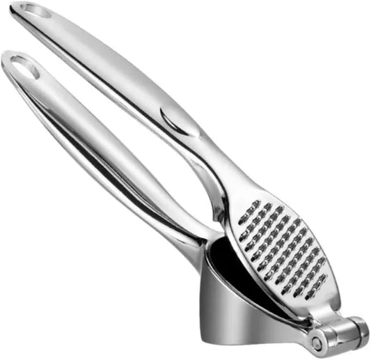 Liying 1Pcs High Effective Garlic Press With Studs, Heavy Duty Garlic Mincer, Easy to Squeeze and Clean, Rust Proof & Dishwasher Safe, Ginger Crusher- Imperial Silver #1
