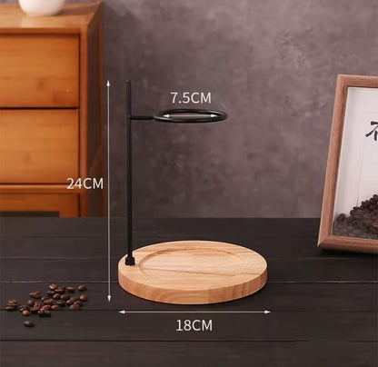 Liying Pour Over Stand Coffee Station, Coffee Filter Stand Holder, with Wooden Base Stand, Coffee Lovers for Best Coffee Experience
