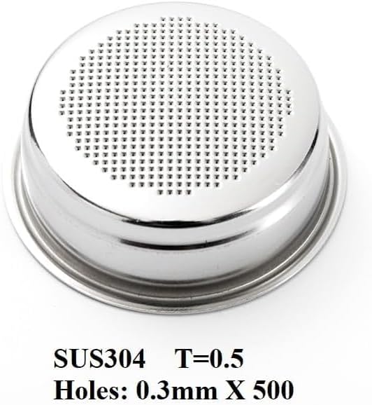 Liying 51mm Portafilter Basket Coffee Filter 2Pcs, 20g Micro Sieve Filter Basket, Double Layer Portafilter Basket, 304 Stainless Steel, 0.8mm Thickness