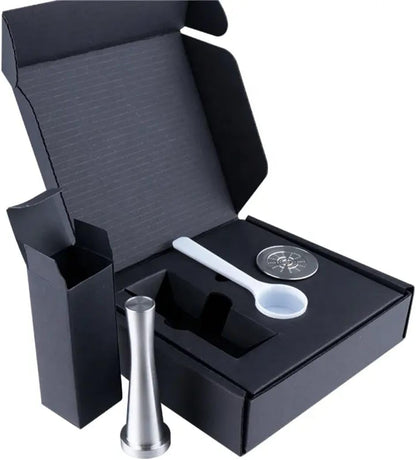 Liying Stainless Steel Coffee Capsules Reusable Filter Reusable Coffee Capsule Set - Includes Individual Capsules, Powder Press Hammer, Spoon Brush Ideal for home and cafe use.